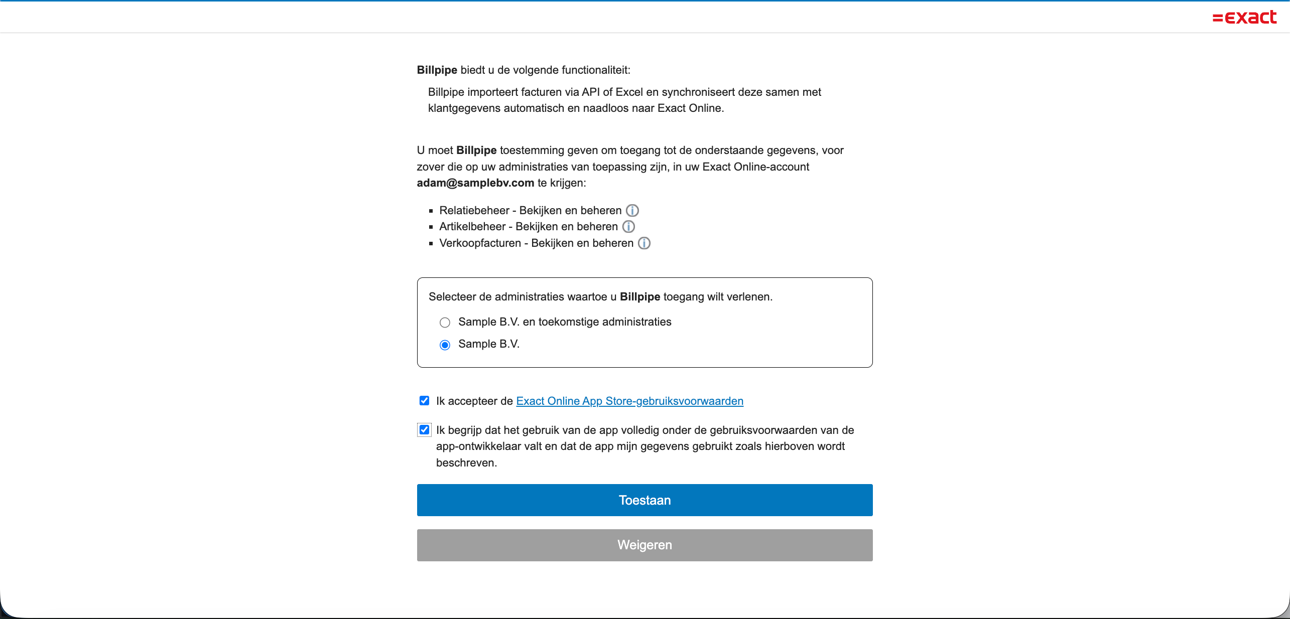 Connect Exact Online