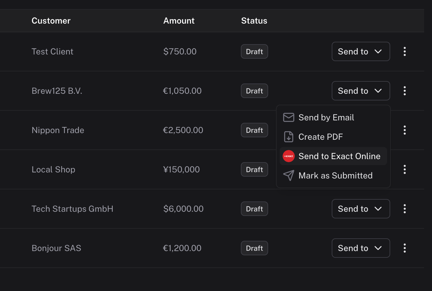 Send Invoice
